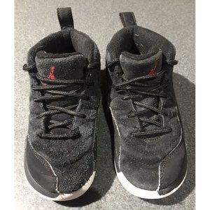 Toddler Nike Air Jordan 12 XII Retro TD Reverse Taxi 850000-017 Size 10c Black